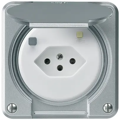 Prise FI robusto A T13 30mA aluminium, avec shutter 