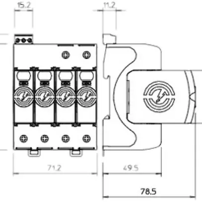Parasurtension Bettermann V50+NPE+FS 3L, type 1+2, 280V 