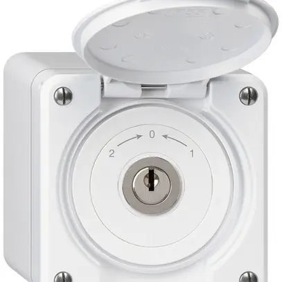 Contatto rotativo chiave AP robusto IP55 bianco con coperchio invertitore 
