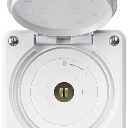 Contatto rotativo chiave quadrata INC robusto IP55 bianco con coperchio 2P 