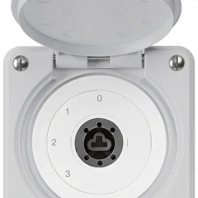 Interrupteur à clé ENC robusto IP55 avec clapet sans cylindre S5/1P gris 