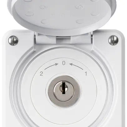 UP-Schlüsselschwenktaster robusto IP55 weiss mit Deckel Wechsler 
