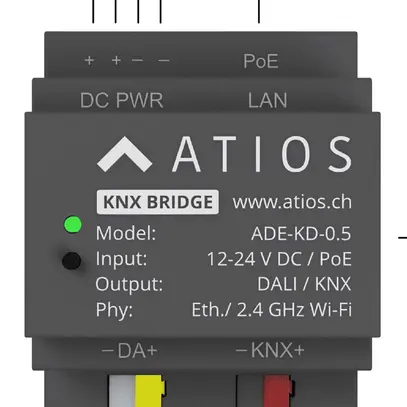 Atios KNX Bridge Collegamento al gateway KNX e DALI 