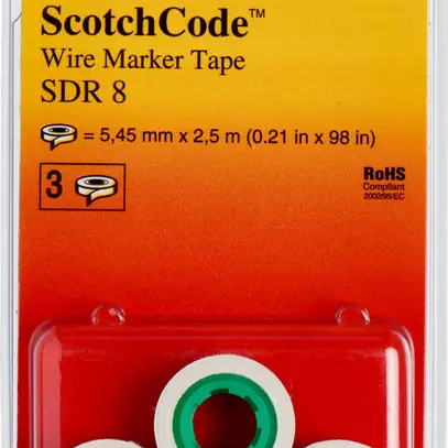 Rouleau de remplacement 3M SDR-8 pour marqueur de câble ScotchCode (3 pièces) 