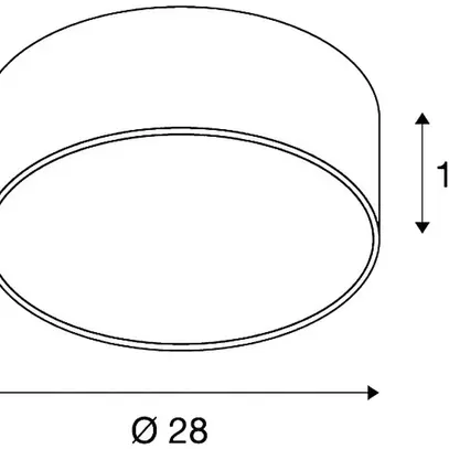 Plafonnier LED SLV MEDO 30, 15W 3000K 1000lm 1…10V gris argenté 
