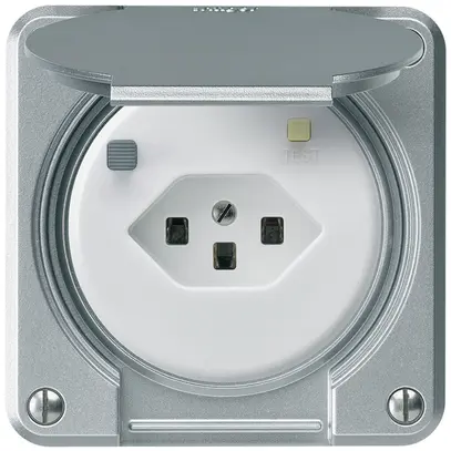 Presa FI robusto A T23 30mA alluminio, con shutter 