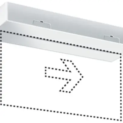 Luminaire de secours ESYLUX SLX 32 LEDi Display 8h, blanc 