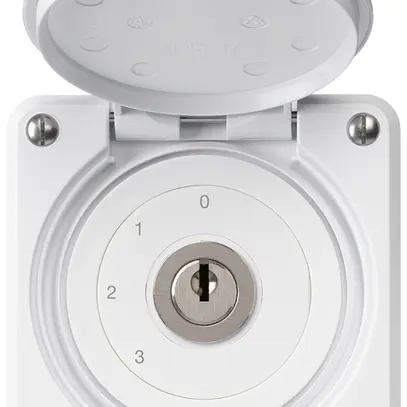 Interruttore a chiave INC robusto IP55 con copertura S5/1P bianco 