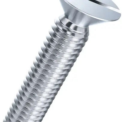 Vis à tête fraisée M4×12mm DIN 963A, zingué chromaté 