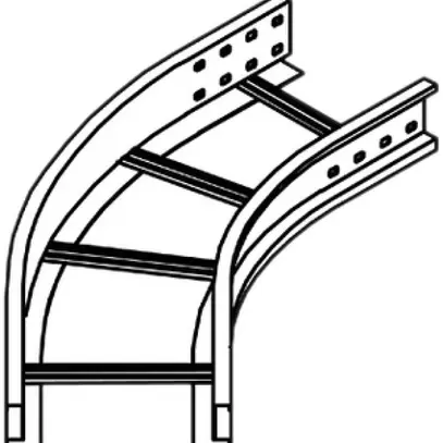 Gomito Lanz 45° per multicanale a lunga campata 300×60mm zac 
