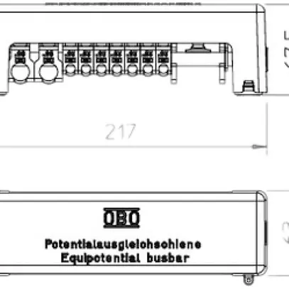 Scatola AP per compensazione di potenziale Bettermann 1801 VDE grigio 
