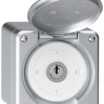 Interruttore a chiave con copertura AP robusto IP55 S3/1P alluminio 