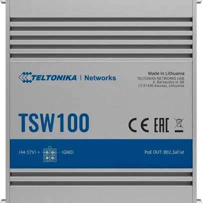 Teltonika TSW100 Industrie PoE Switch Din-Rail Montage 