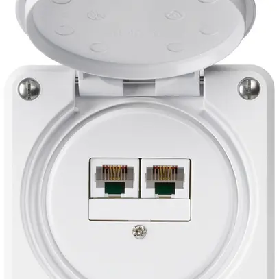 Scatola di raccordo INC robusto IP55 bianco 2×RJ45/u separate 