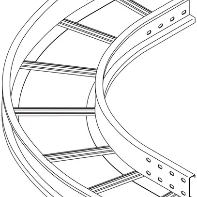 Gomito Lanz 90° per multicanale a lunga campata 600×110mm ZMA 