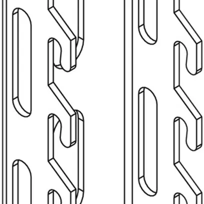 Profilo d'aggancio standard Lanz 1000mm, 40×2 ganci, grigio chiaro 