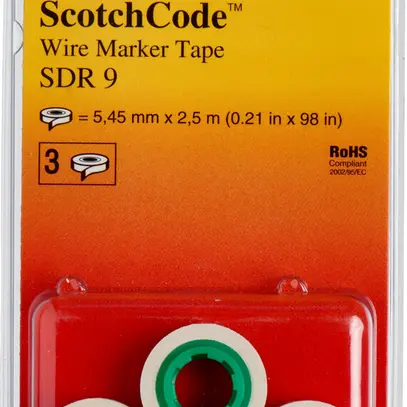 Rouleau de remplacement 3M SDR-9 pour marqueur de câble ScotchCode (3 pièces) 