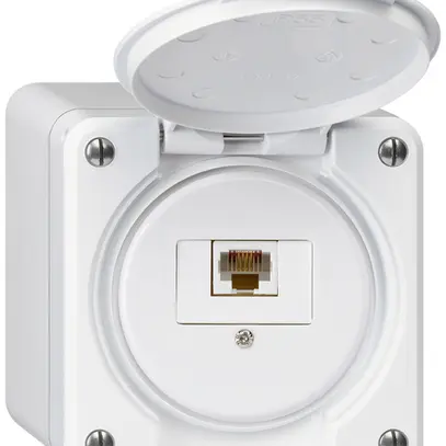 Scatola di raccordo AP robusto IP55 bianco 1×RJ45/u 