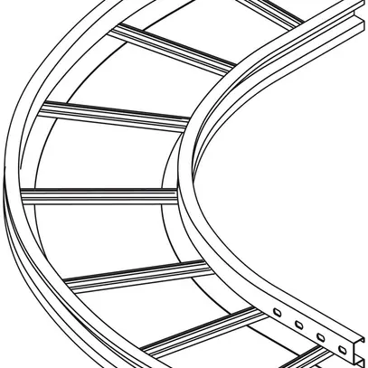 Gomito Lanz 90° per multicanale a lunga campata 400×60mm ZMA 