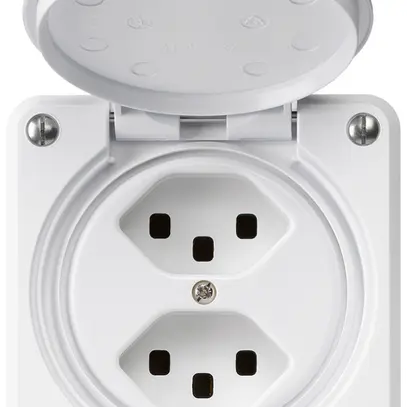 Presa INC robusto 2×tipo 23 bianco 