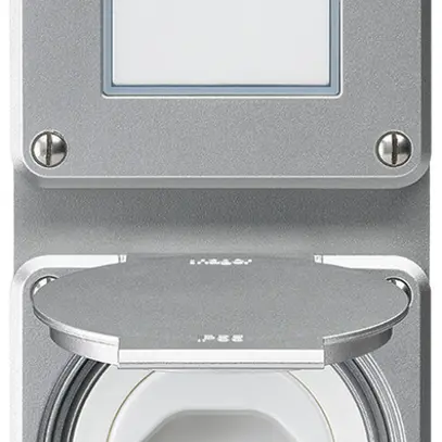 Combinaison ENC Hager robusto I-I verticale 3/1L+type 13, aluminium 