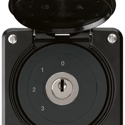 Interruttore a chiave INC robusto IP55 con copertura S5/1P nero 