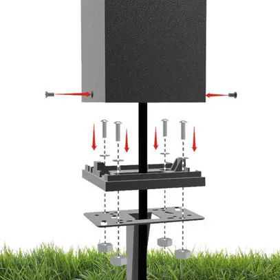 Piquet de sol M. Schönenberger 60×100×180mm acier affiné 