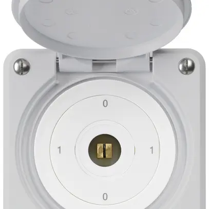 Interruttore a chiave quadrata INC robusto IP55 con coperchio S0/1P grigio 
