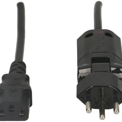 Cavo d'apparecchio MAX HAURI T12/C13 Clip-Clap Td 3×0.75mm² 2m nero 