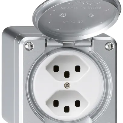 Presa AP robusto 2×tipo 23 alluminio 