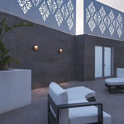 LED-Wandleuchte SLV FLATT SENSOR 16W 3000K 600lm IP54 anthrazit/Holz 