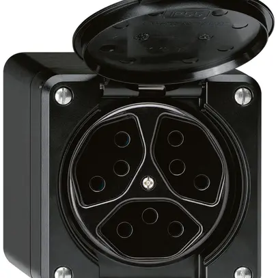 Presa AP robusto 3×tipo 13 nero 