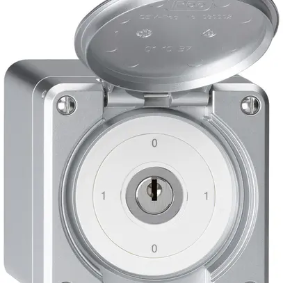 Interrupteur à clé AP robusto IP55 avec clapet S0/3P aluminium 