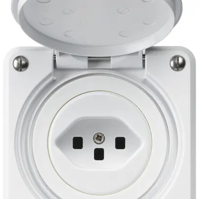 UP-Steckdose robusto C Typ 23 weiss mit Steckklemmen 