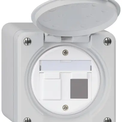 Kit de montage AP robusto IP55 plat gris pour 2×Keystone 