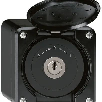 Contatto rotativo chiave AP robusto IP55 nero con coperchio invertitore 
