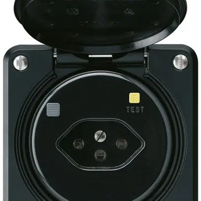 Presa FI INC robusto C T13 30mA nero 