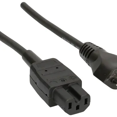 Câble d'appareil MAX HAURI Gd 3×1mm² 2m noir fiche T12/C15 