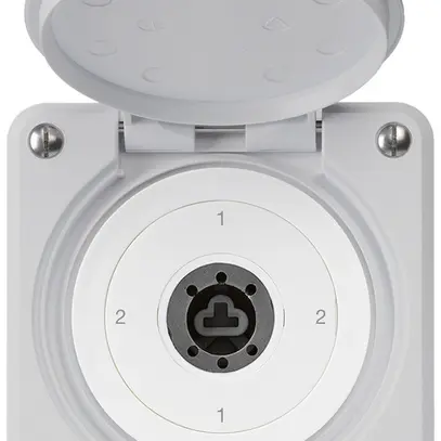 Interruttore a chiave INC robusto IP55 con copertura senza cilindro S3/1P grigio 