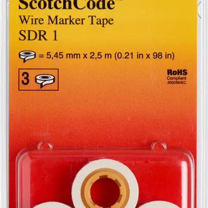Rouleau de remplacement 3M SDR-1 pour marqueur de câble ScotchCode (3 pièces) 