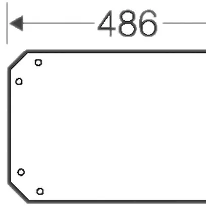 Plaque montage 306×486 Enystar pour coffret app.grd. 4 