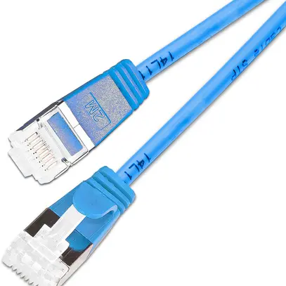 SLIM Câbles patch: 25cm, bleu, 50-Pack Cat.6A, U/FTP, LSOH, jack non sécable 