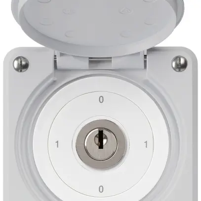 Interruttore a chiave INC robusto IP55 con copertura S0/1P grigio 