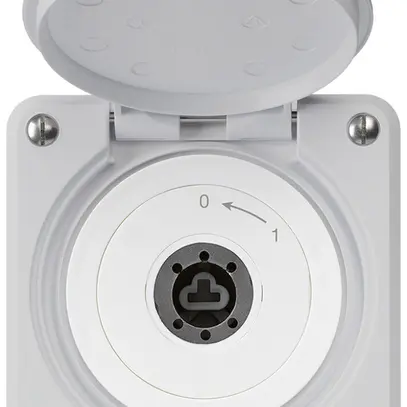 Contatto rotativo a chiave INC robusto IP55 grigio c.coperchio senza cilindro 1P 