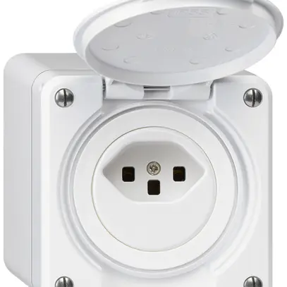 Presa AP robusto tipo 23 bianco 