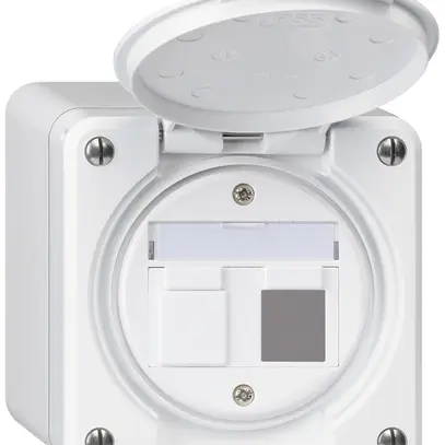 Kit de montage AP robusto IP55 plat blanc pour 2×Keystone 