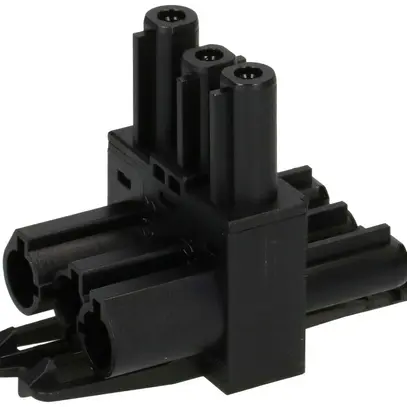 Blocco di distribuzione tipo AC 166 Adels-Contact 1×IN 2×OUT 20A 230V nero 