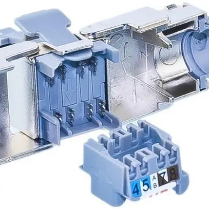 Connector RJ45 à montable sur le terrain toolless, introduction droite 