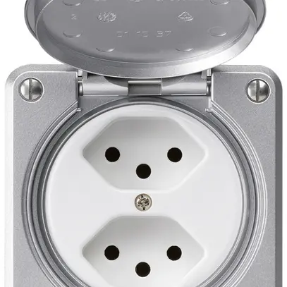 Presa INC robusto 2×tipo 13 alluminio 