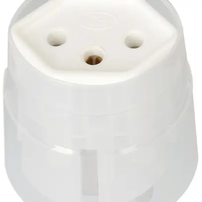 Adaptateur fixe MAX HAURI Shuko/T13 3L 250V 10A 2300W blanc 